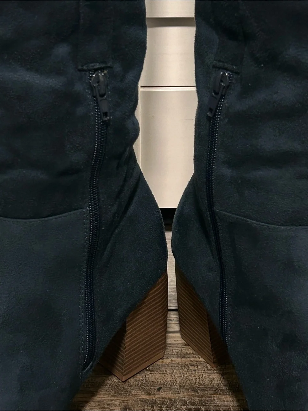 Women's Over-the-Knee Suede Boots — Navy